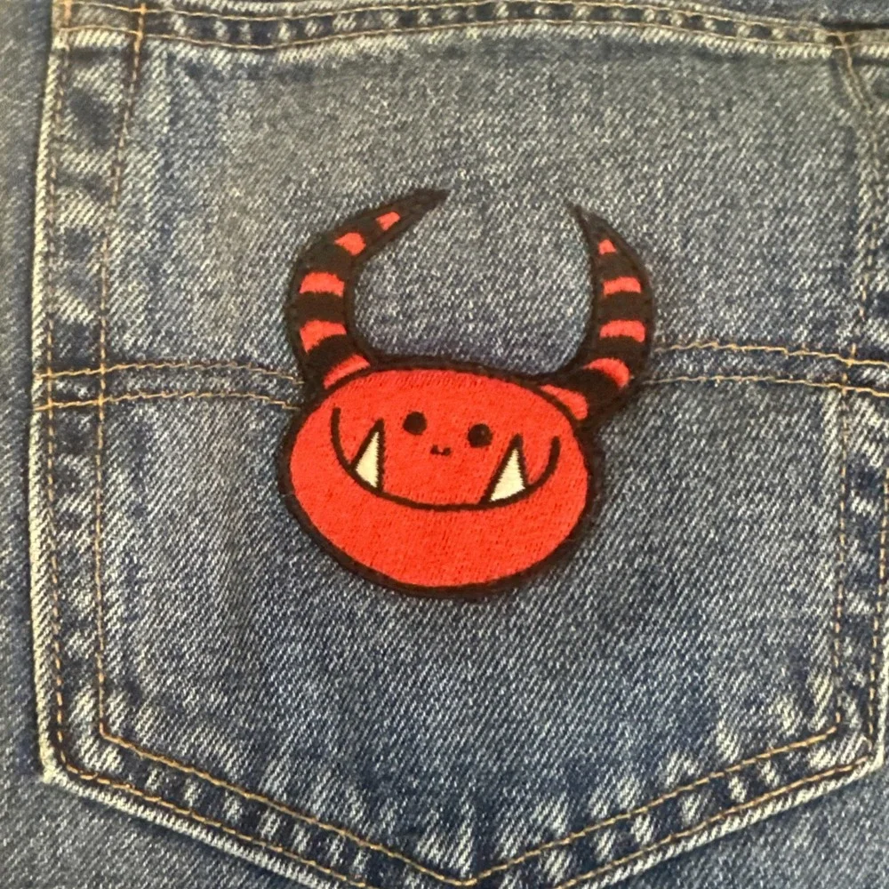 Vintage Levi's 551 With Big E Distressed W/Patches Very Worn Paint Mens 33‎ X 32